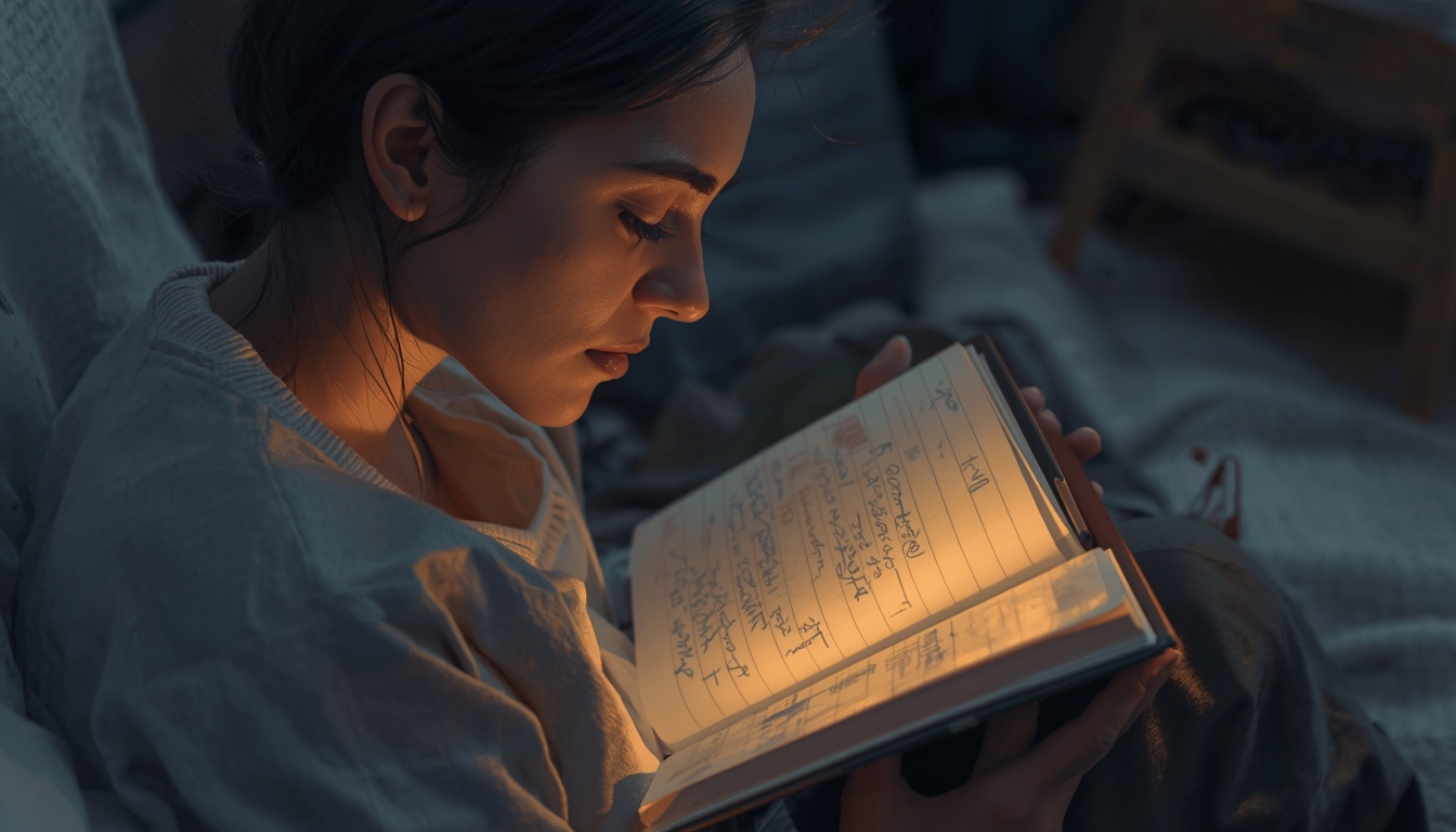 Evening journal reflection step